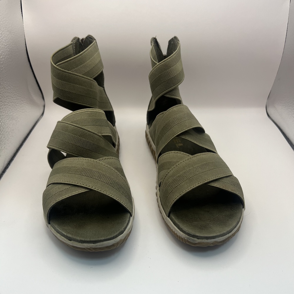 Sorel Out N About Green Stappy Slip On Travel Sandals Outdoor 7.5
